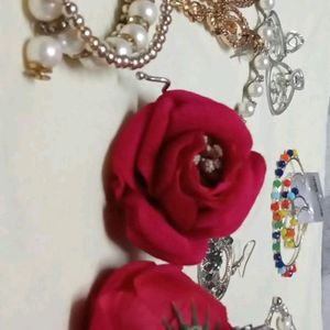 Earings , Bracelet,  Hair Pins, HairBand