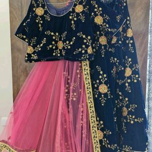 Velvet Lehenga  For Women