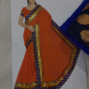 Navy Blue Saree