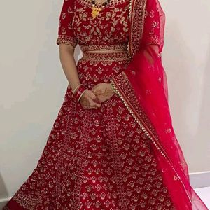 Bridal Lengha Red Colour