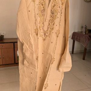 Cotton Kurta With Embroidery Work