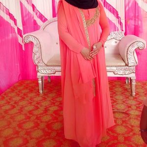 Gown With Shawl And Pant