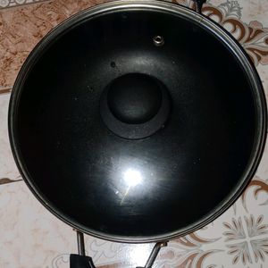 pure nonstick kadai with lid