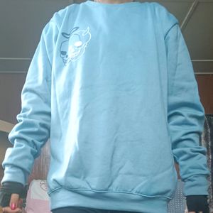 Oversized Blue Sweatshirt For Women