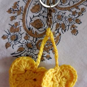 Yellow Heart Keychain