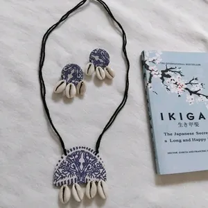 Cowrie Shell Necklace With Earrings