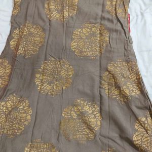 Kurti For Daily Wear Golden Brown Colour (XL SIZE)