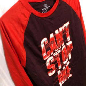 Athletic Works Long Sleeve Raglan Graphic T Shirt