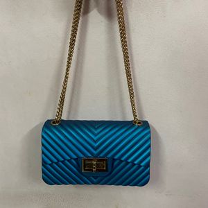 Teal Blue Sling Bag