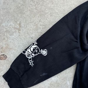 Black Back Printed Hoodie