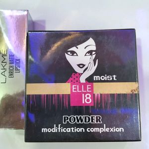 Lakme Lipstick (Shade03)And Elle 18 Compact (01)