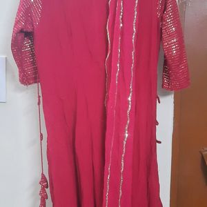 Partywear Dress With Dupatta