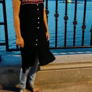 Black Kurti With Embroidery Work