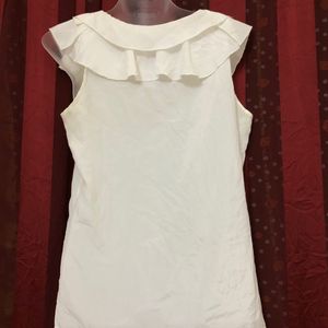 S&W  Fashion White Sleeveless Top