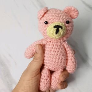 Pink Crochet Teddy