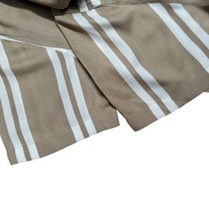 Men's Brown Striped Shirt