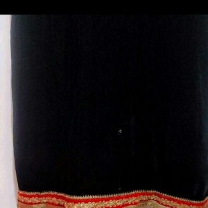 Black Velvet Partywear Kurti For 34 Bust