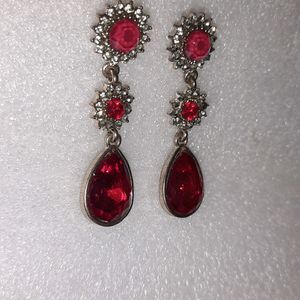 Red Diamond Earring 💎❣️