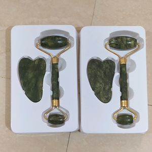 New JADE ROLLER AND GUA SHA STONE  Set Of 2