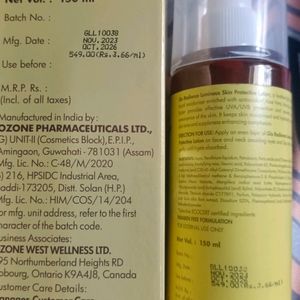 Ozone Ayurvedic Glo Radiance Lotion