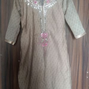 Partywear  Chanderi Kurti