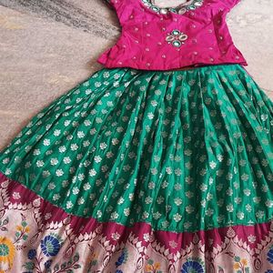 Pattu Lehanga Blouse For Girls