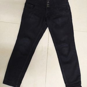 High Waist Black Jeans