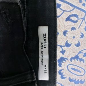 Zudio Black Skinny Jeans Stretchable