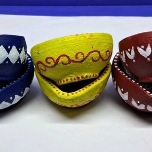 Hand Painted Diya For Home Decor