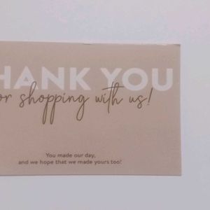 Beige Thankyou Card