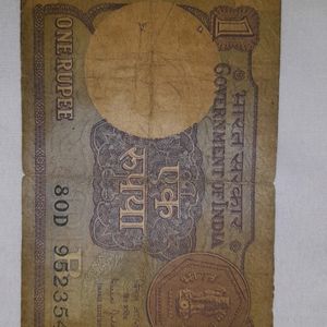 💥💥 RARELY FOUND INDIAN CURRENCY 1 RUPEE NOTE