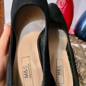 M&S Black Court Shoes