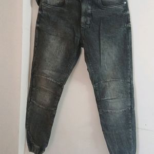 Charcoal Denim Jogger With Tag