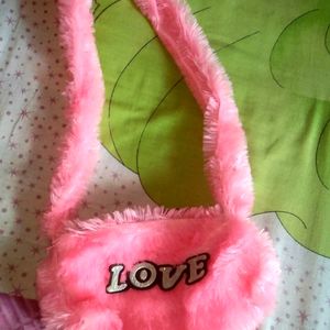 A Fluffy Pink Sling Bag