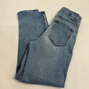 Blue Denim Straight Fit Jeans