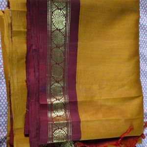 Pure Silk Single Side Bordered Saree