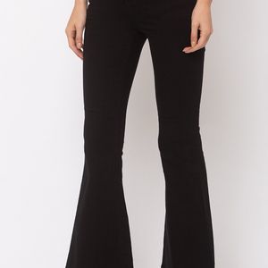 TARAMA Women Black Bootcut High-Rise Jeans