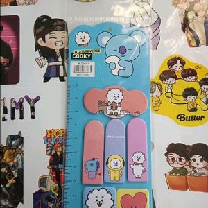 (Combo) BT21 CUTE BOOKMARK😍🫰🏻 (Pink) & (Blue)