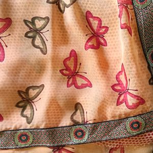 Unused Butterfly Saree