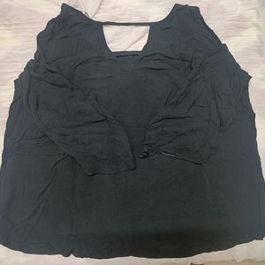 Classic Black Cold Shoulder Top