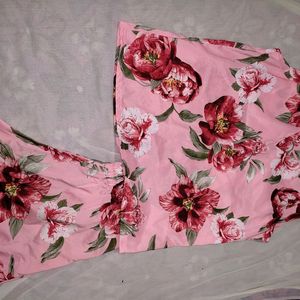 Beautiful Rose Colour Printed Co Ord Set