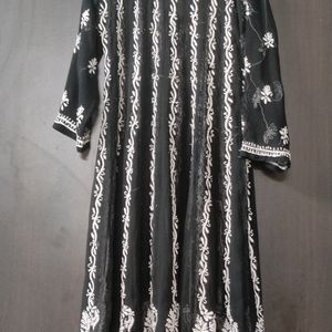 Chikankari Georgette Kali Ka Kurta