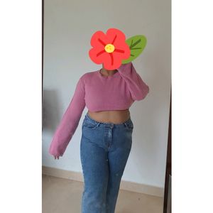 Magenta  Crop Top