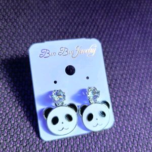 Cute Panda 🐼 Studs.( Single Pair Only)