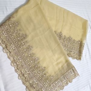 Women Embroidered Chikankari Semi Stitched Fabric