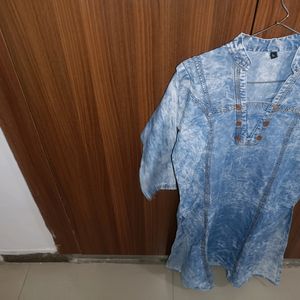 L Size denim Kurta