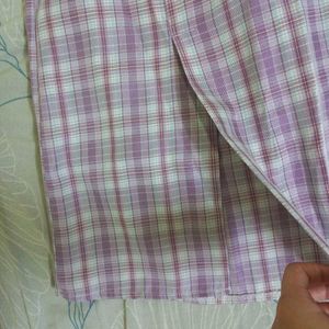 Lavender Checked Skirt