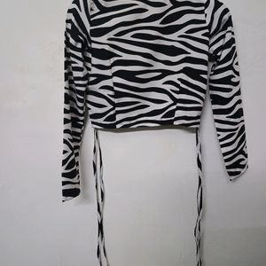 Hot Zebra Top For Girls