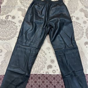 Mango Black Leather Trouser