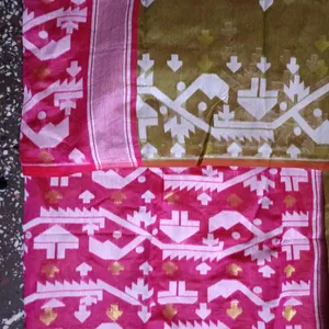 Cotton Dhakai Jamdani Saree